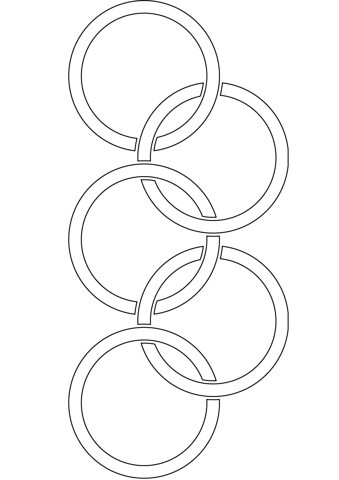 Classic olympic rings coloring page free printable coloring pages