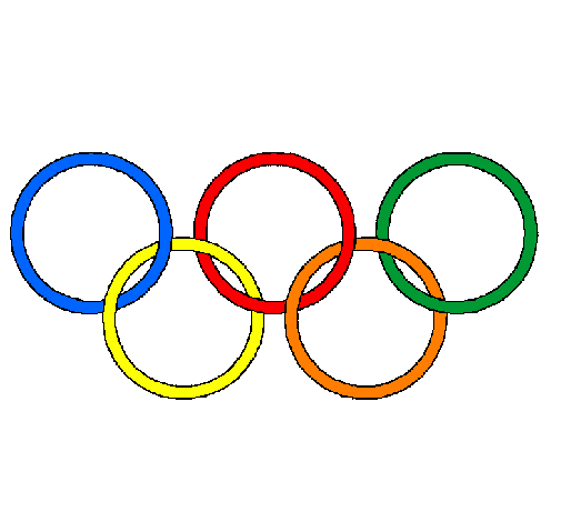 Colored page olympic rings painted by pedro