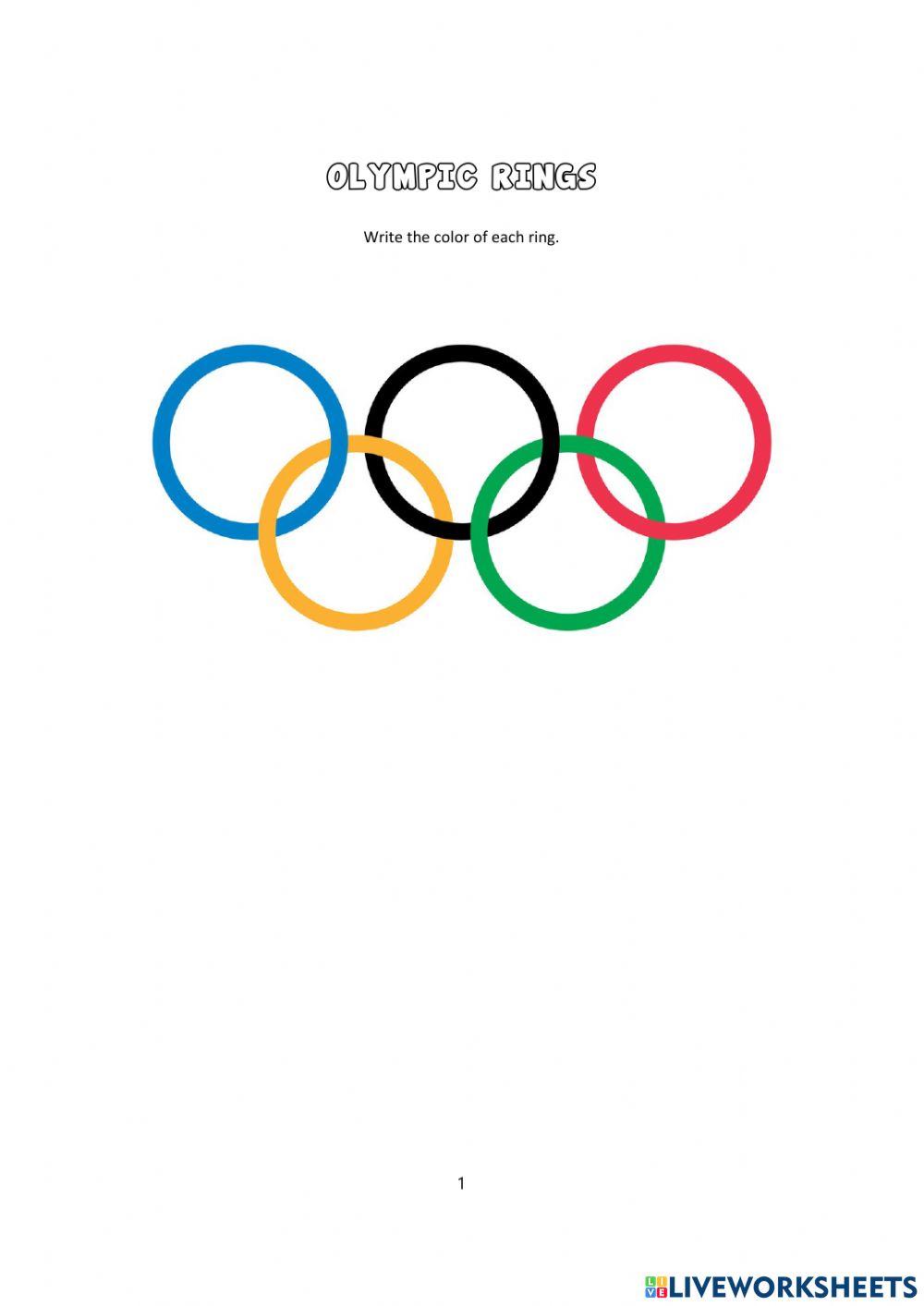 The olympic rings worksheet live worksheets