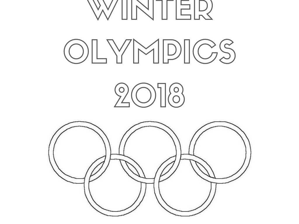 Winter olympics coloring page