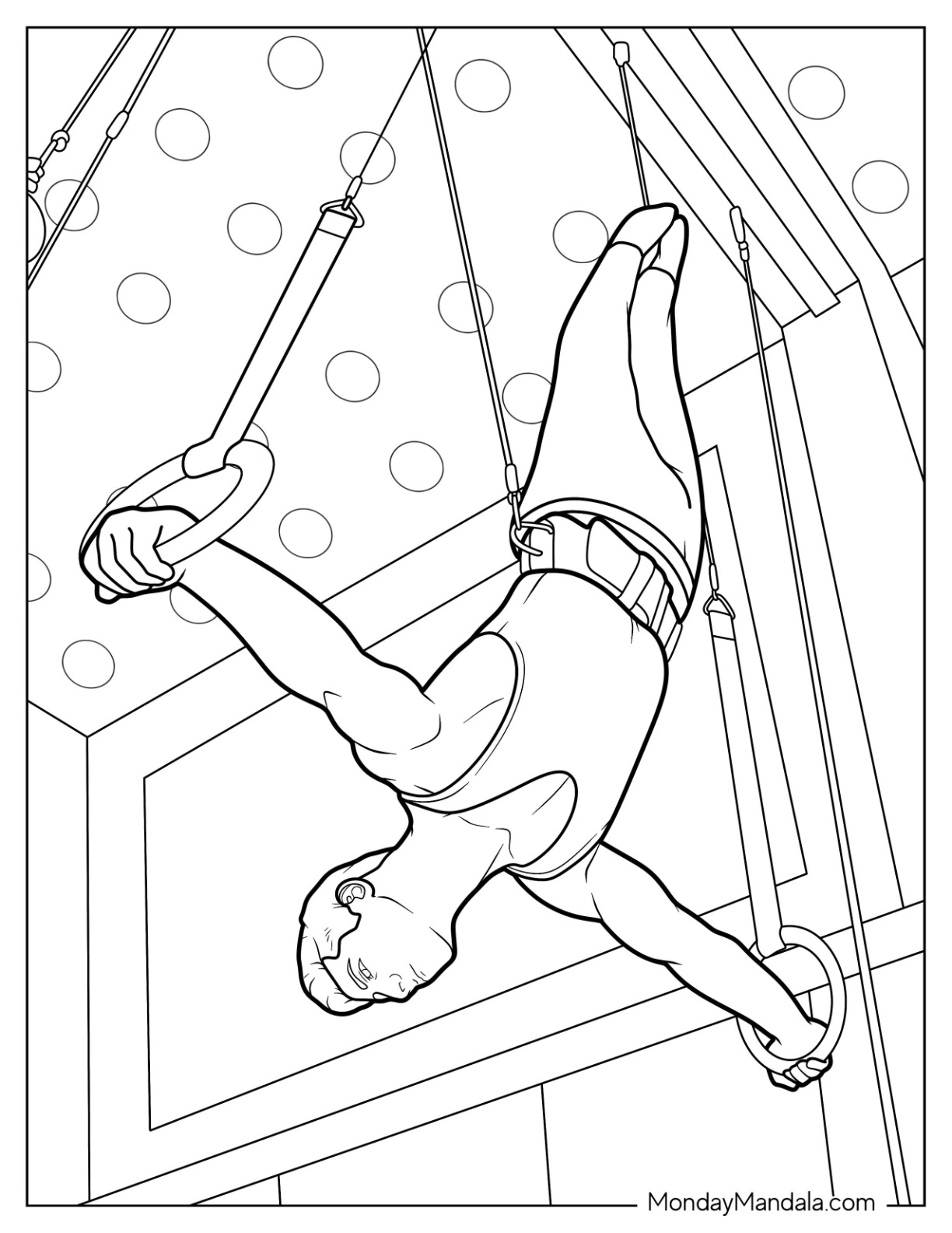 Gymnastics coloring pages free pdf printables