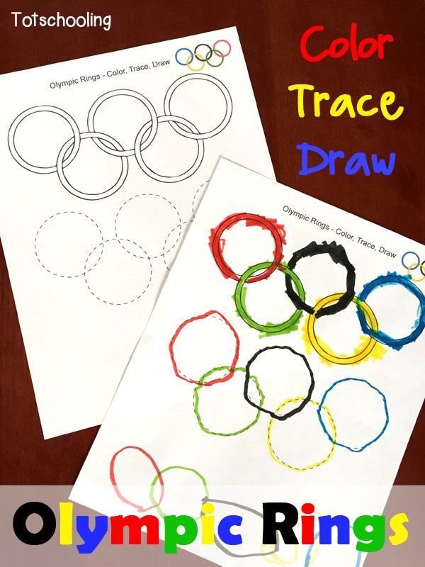 Olympic rings coloring tracing drawing sheet olympic games for kids summer olympics crafts kids worksheets printables