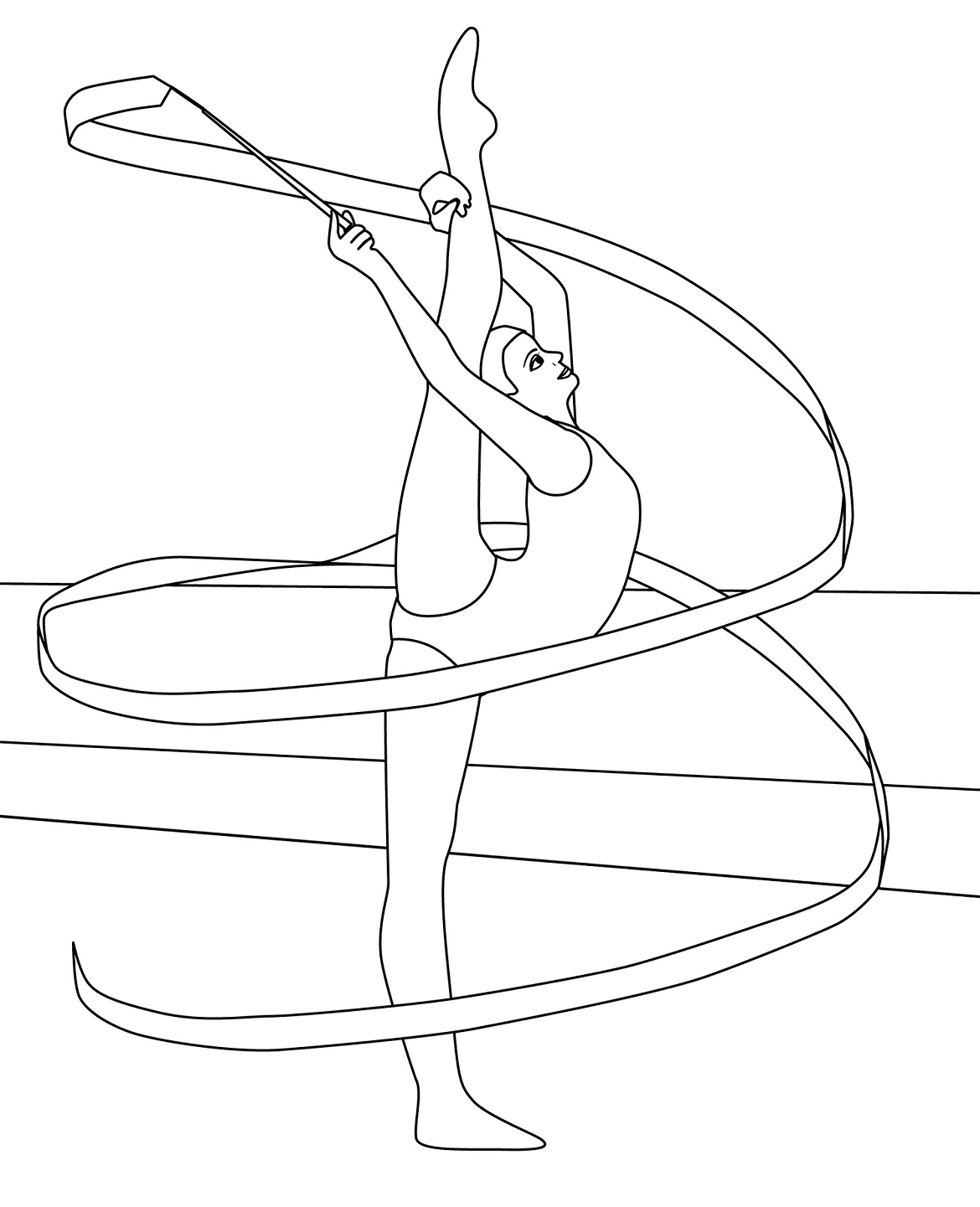 Gymnastics coloring pages printable for free download