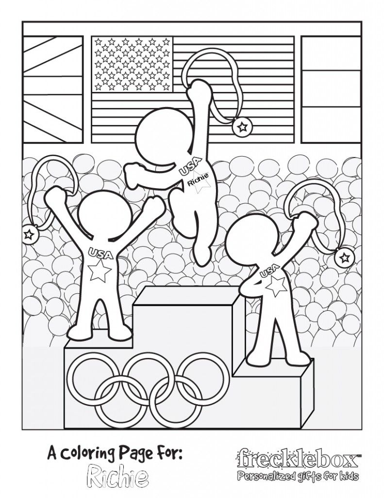 Free personalized olympic coloring sheet olympic colors kids olympics olympic crafts