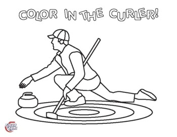 Curling coloring sheet
