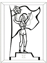 Sports and exercise coloring pages and color poster