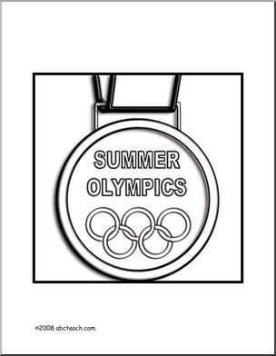 Coloring page summer olympic medal