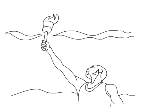 Olympic games themed coloring sheet teaching resources