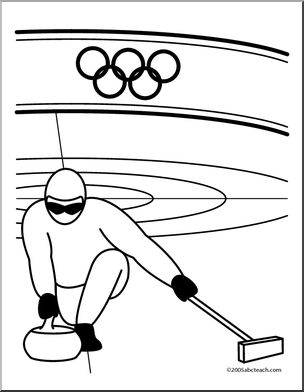 Coloring page curling bw