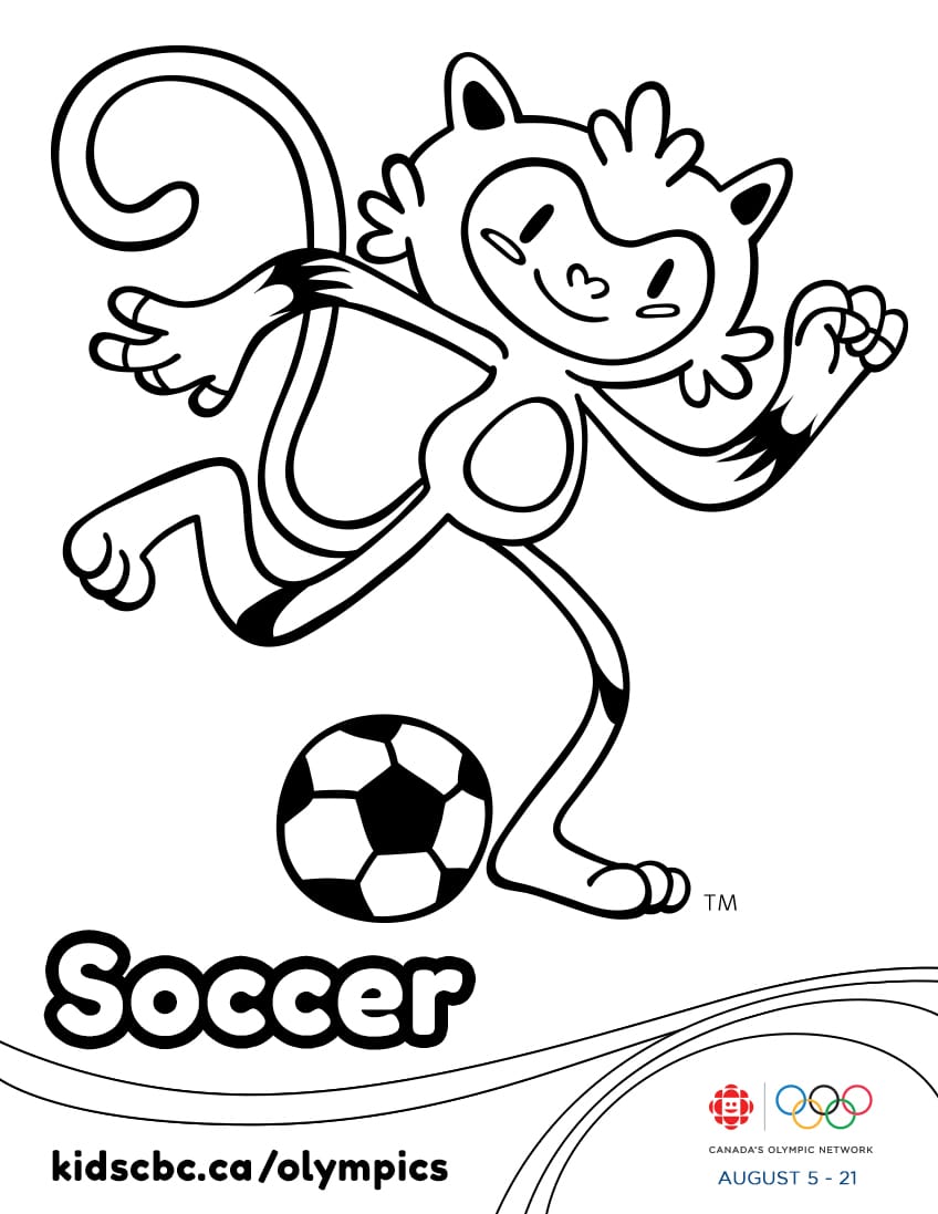 Olympic games colouring sheet