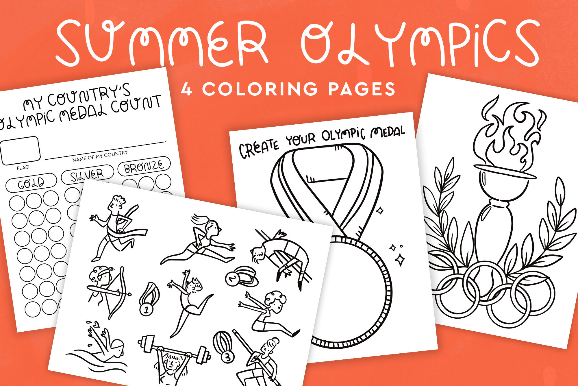 Olympics summer coloring pages coloring for kids printable