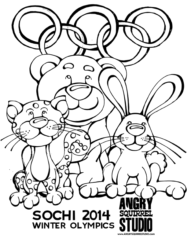 Winter olympic mascots â coloring page northern news