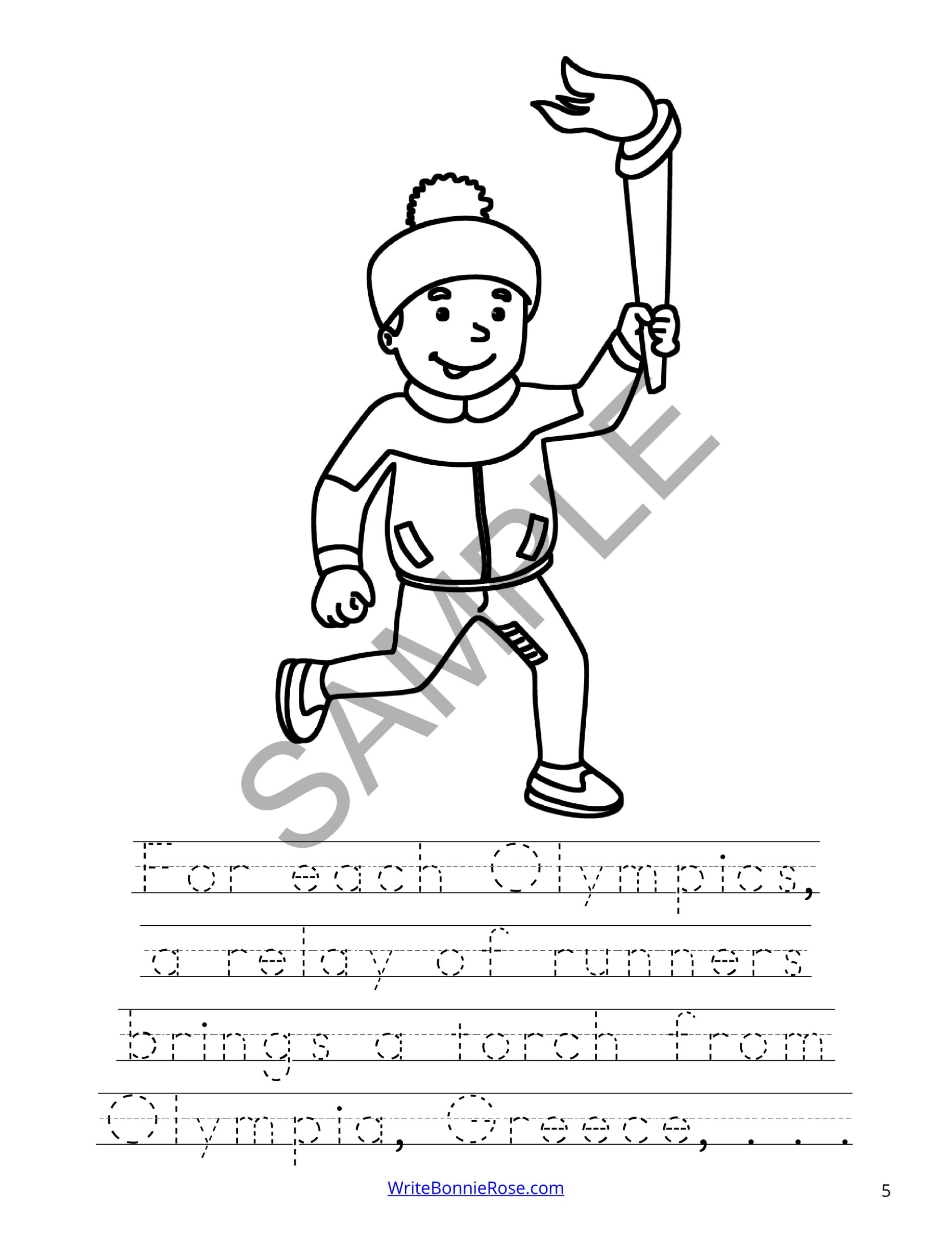 Winter olympic games coloring book