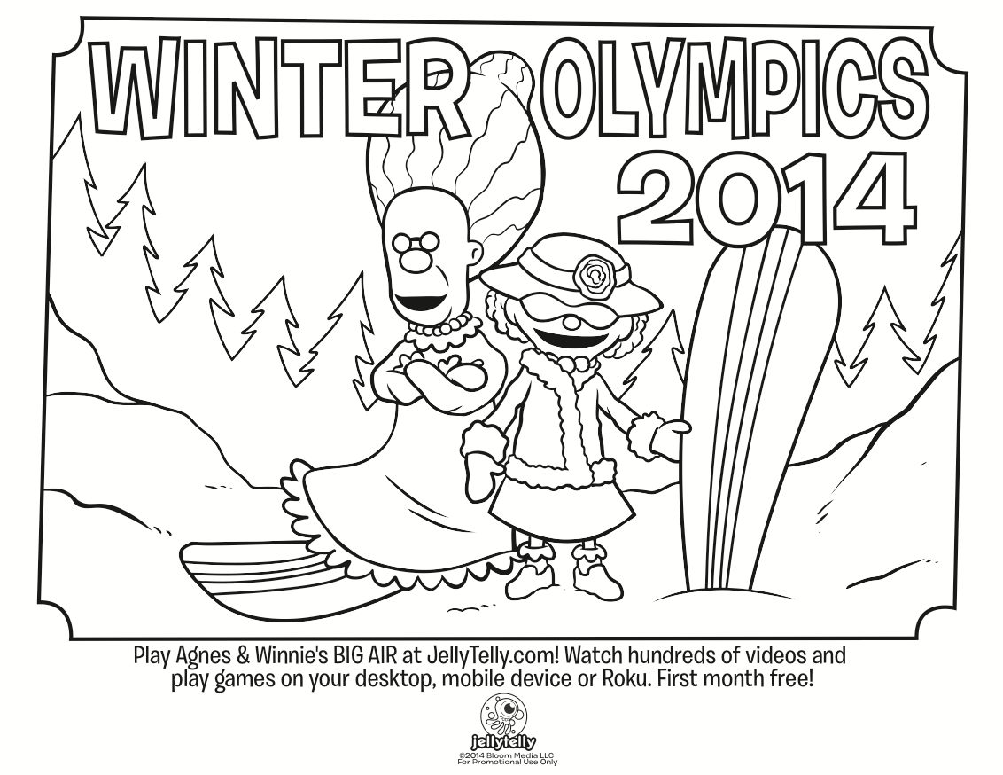 Winter olympics coloring page