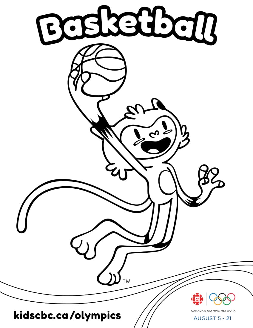 Olympic games colouring sheet