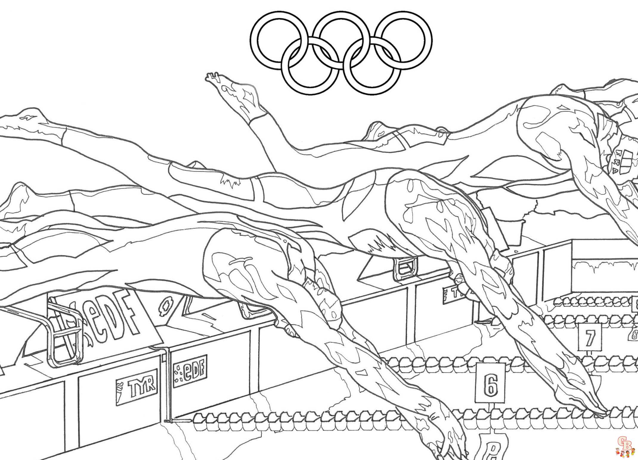 Printable olympic coloring pages free for kids and adults