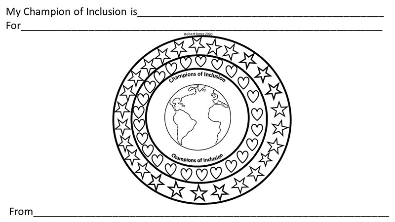 Downloadable coloring pages to honor champions of inclusion