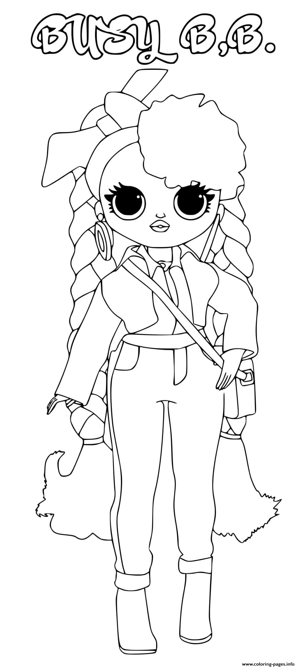 Busy bb lol omg coloring page printable