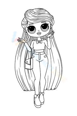 Free printable lol omg dolls coloring pages for kids