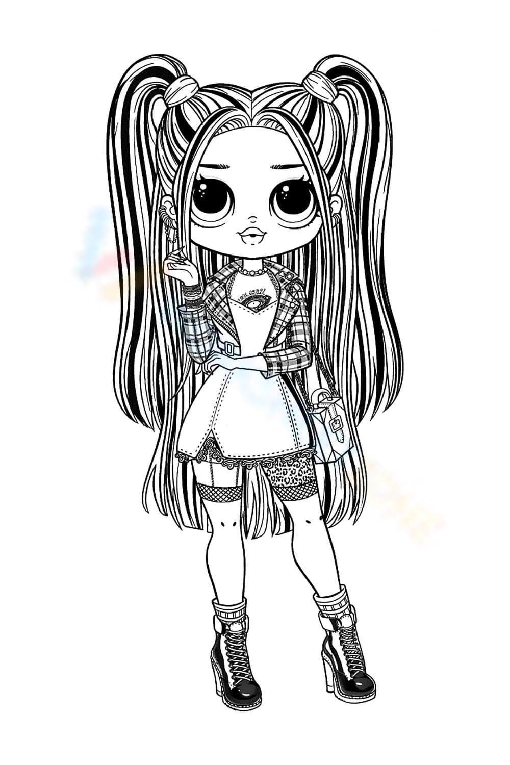 Free printable lol omg dolls coloring pages for kids