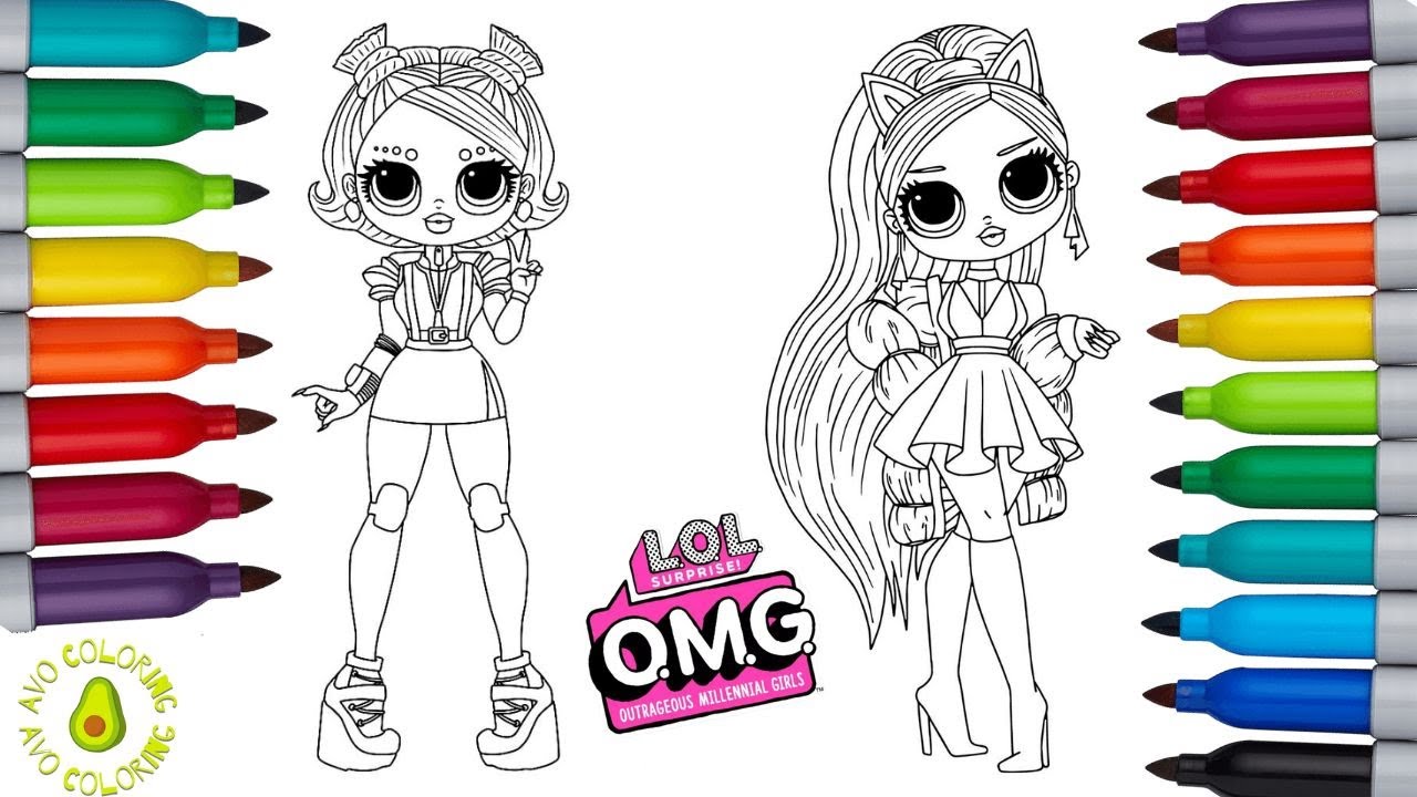 Lol surprise omg dolls coloring page lol omg coloring book