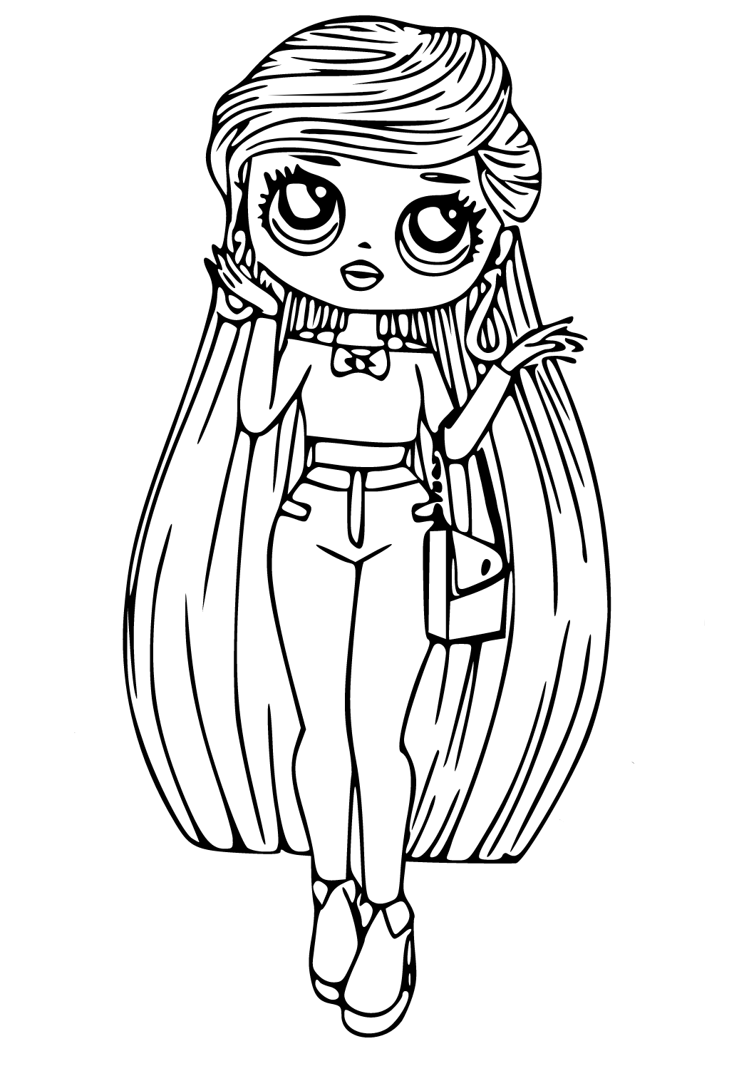 Free printable lol omg handbag coloring page for adults and kids