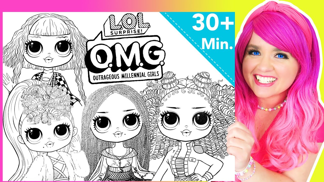 Coloring lol surprise og dolls coloring pages lady diva swag neonlicious royal bee