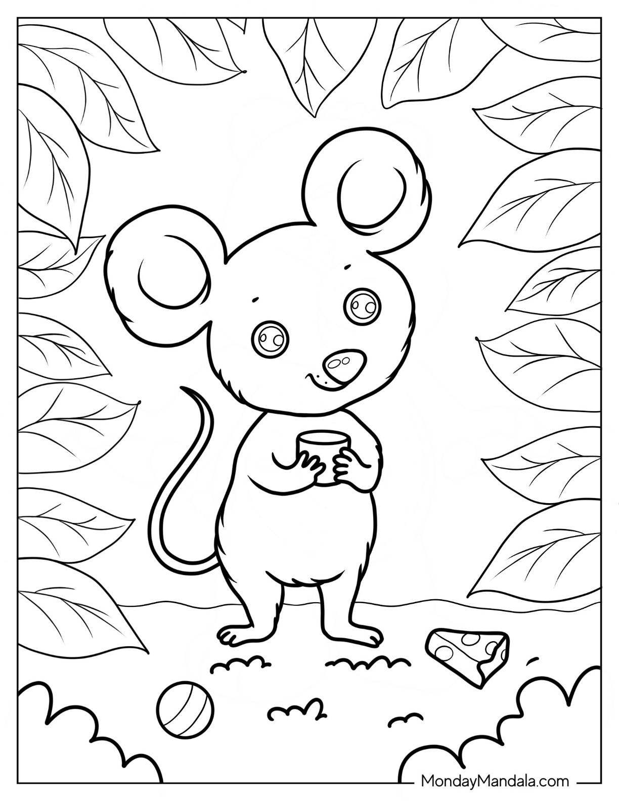 Mouse coloring pages free pdf printables