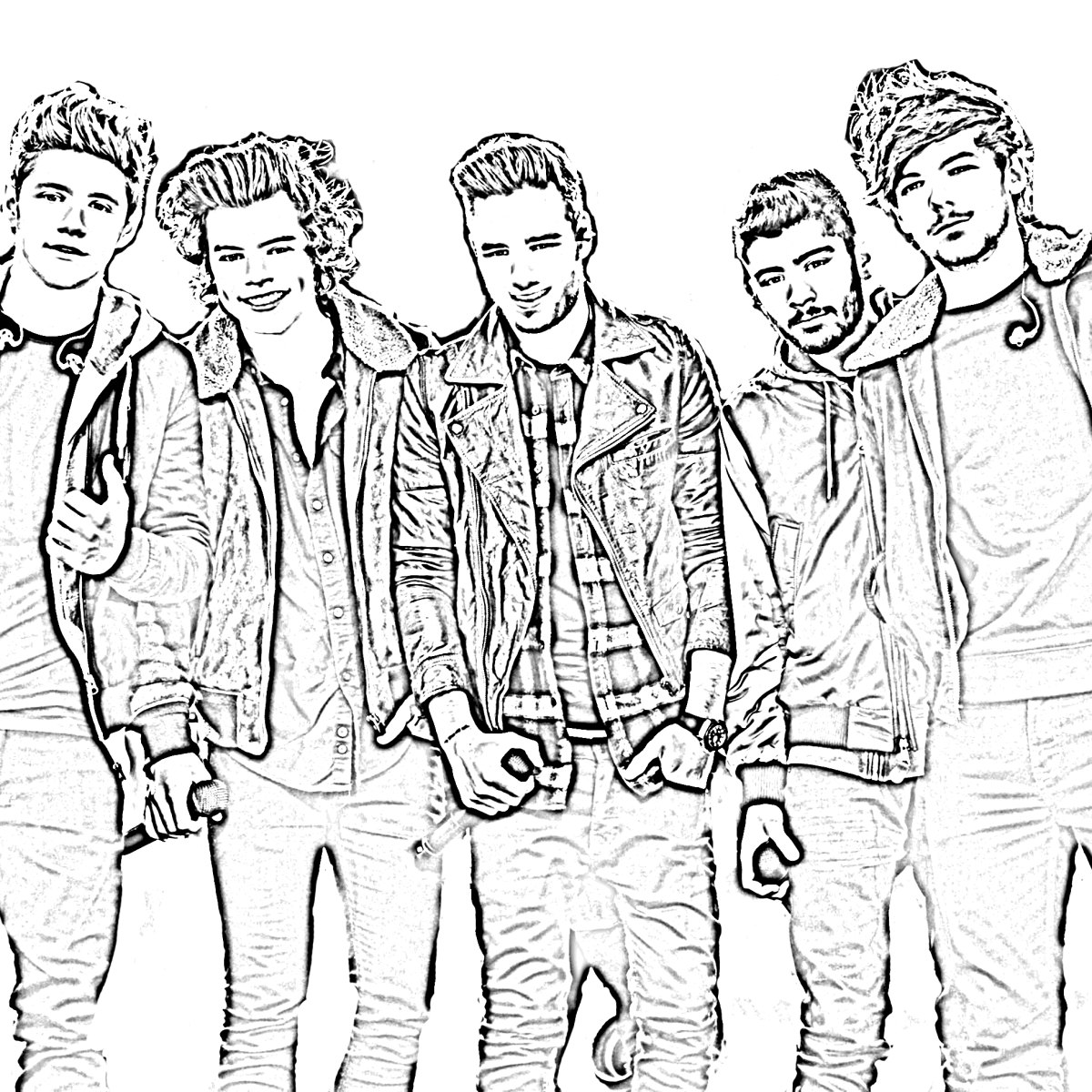 Printable one direction coloring pages