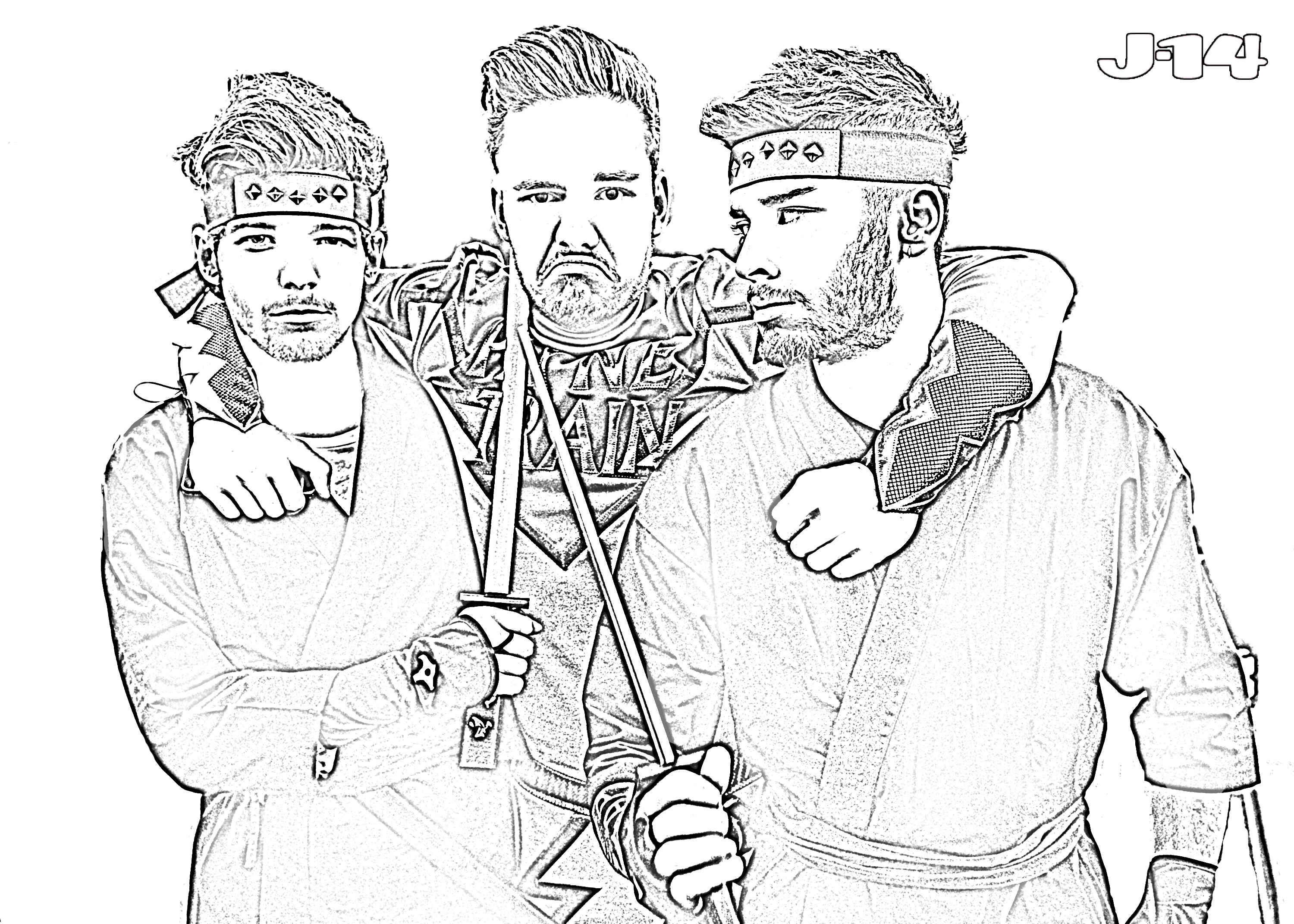 Printable one direction coloring pages