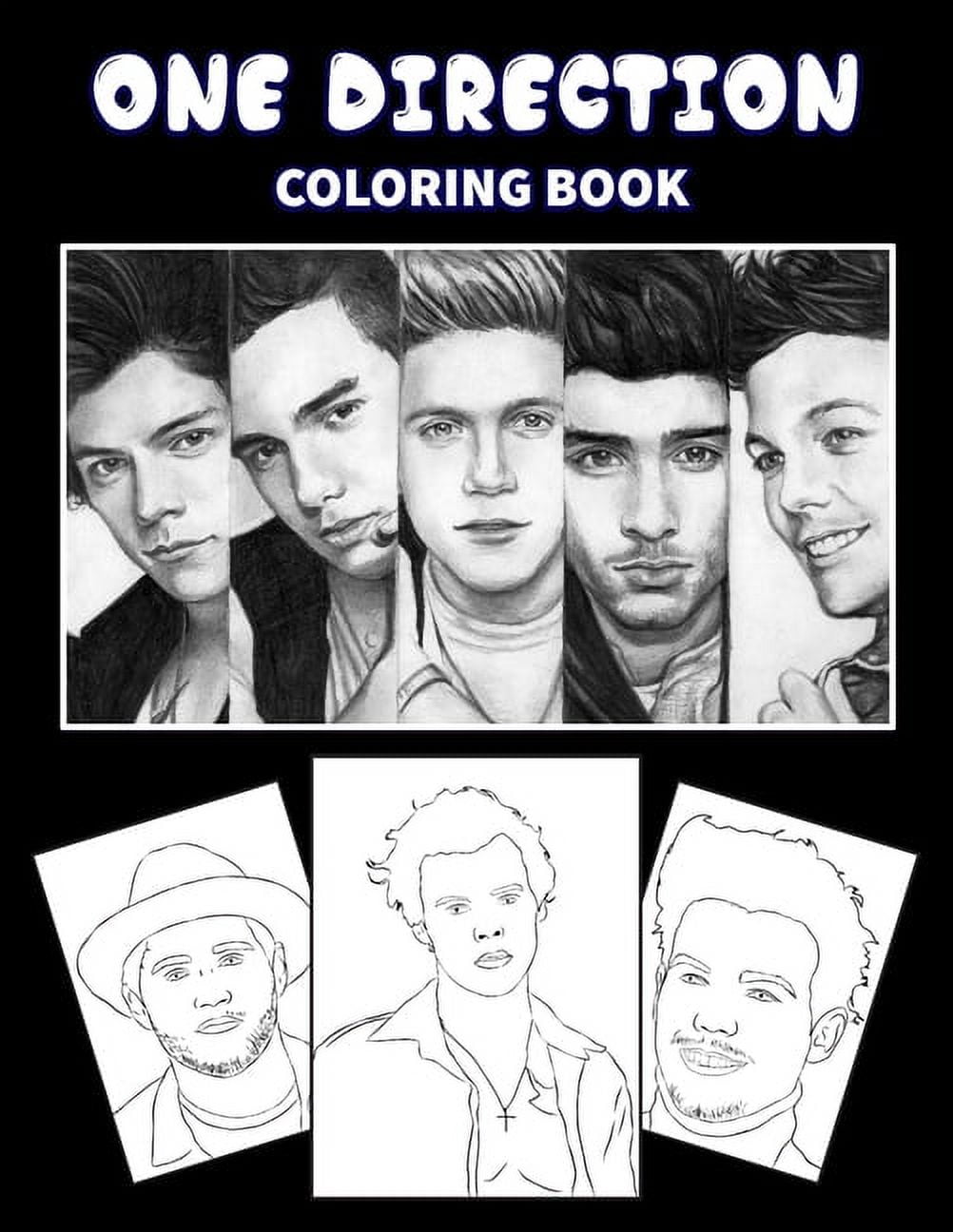 One direction coloring book great gift for girls boys and teens who love one direction with spiroglyphics coloring books