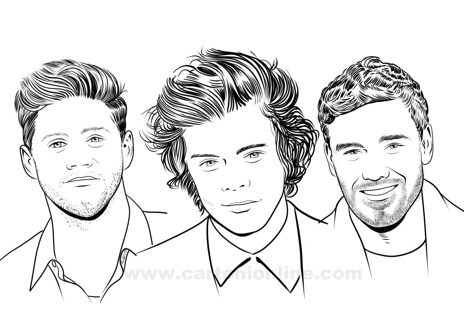 One direction coloring page