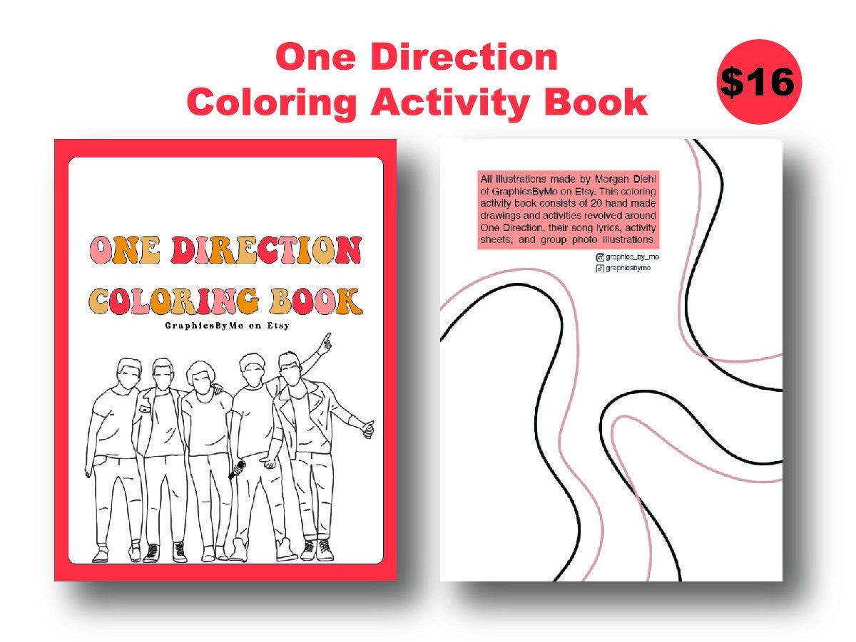 One direction coloring and activity book directioner d fan