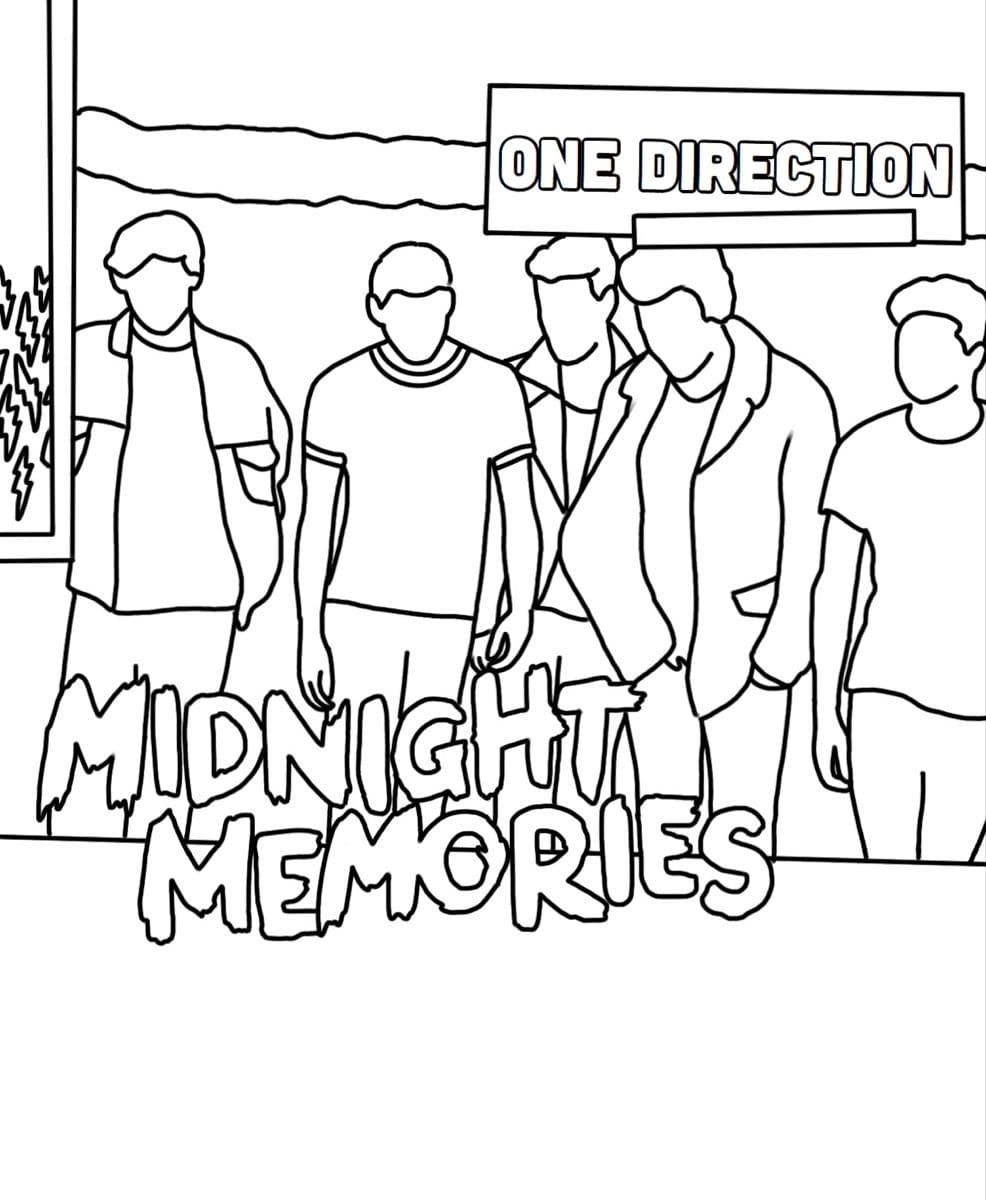 One direction coloring pages
