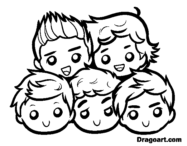 Coloring page one direction to color online