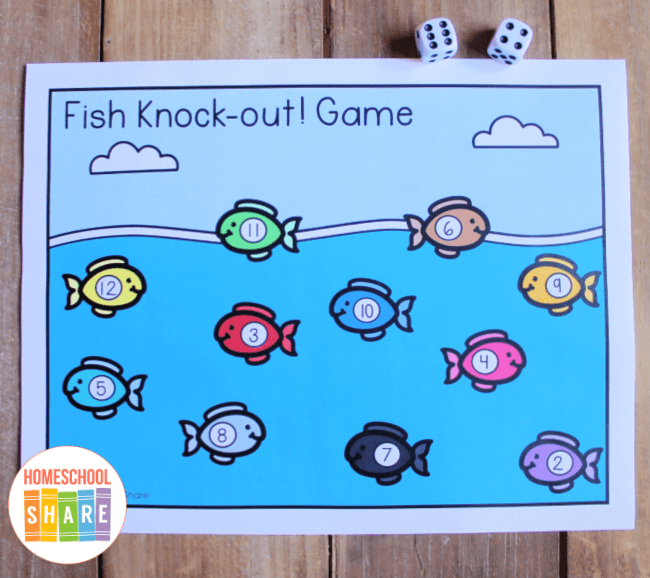 Free one fish two fish printables activities