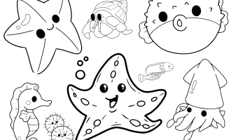 Fish coloring pages two kids and a coupon