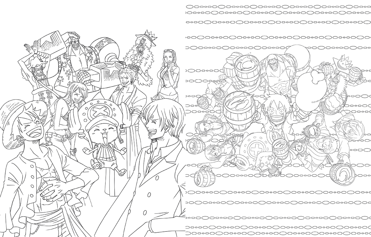 One piece the official coloring book media tie