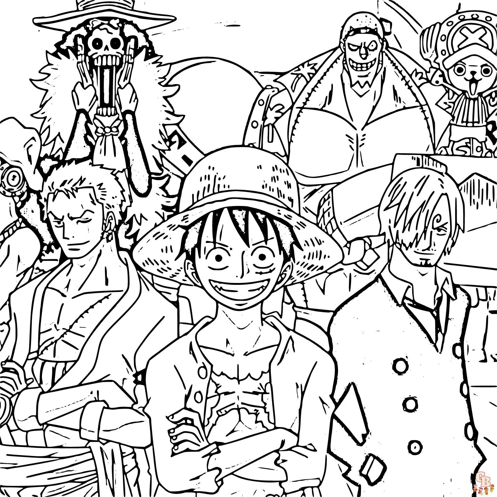 One piece coloring pages printable free and easy