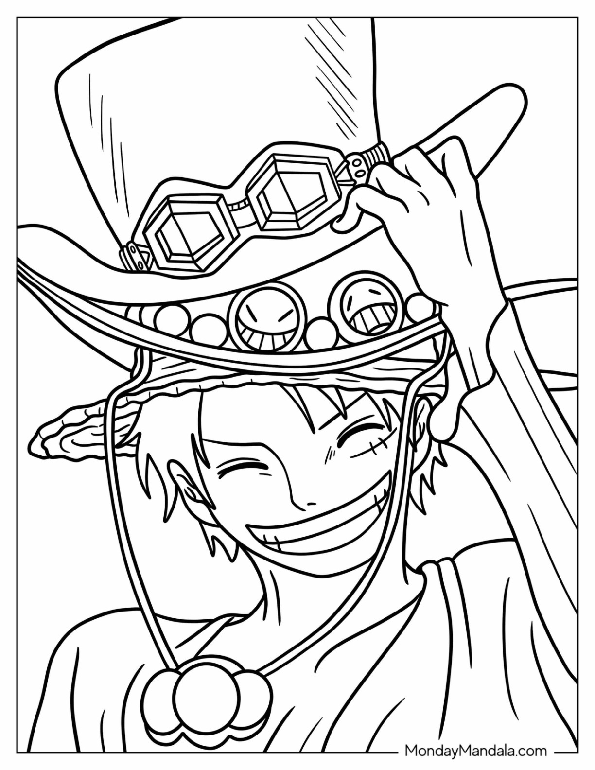 Luffy coloring pages free pdf printables