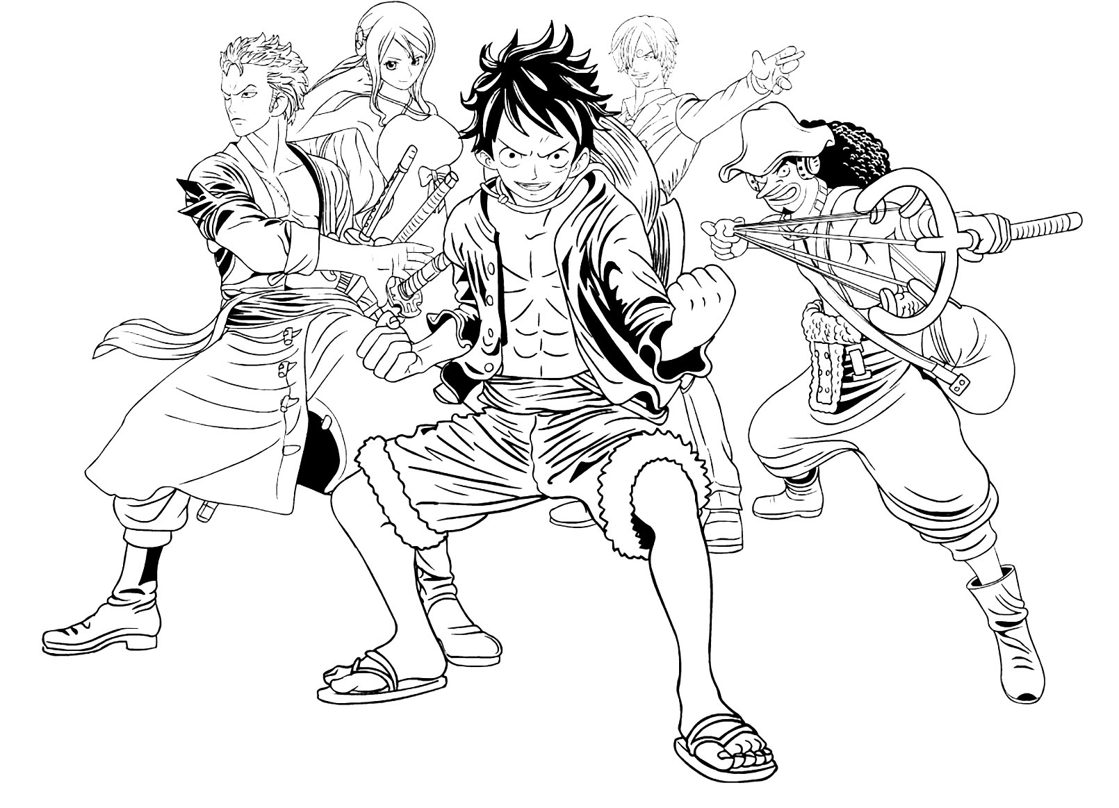 Free one piece drawing to print and color