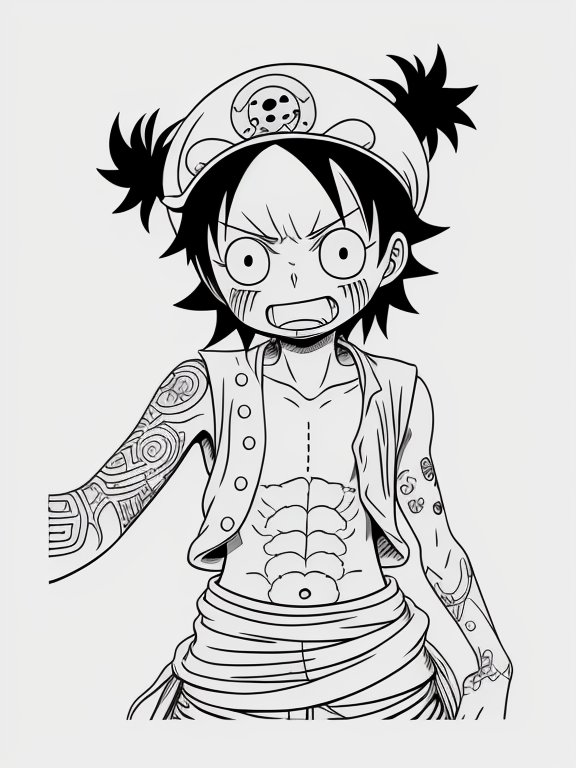 Anime tattoo ruffy one piece ruf