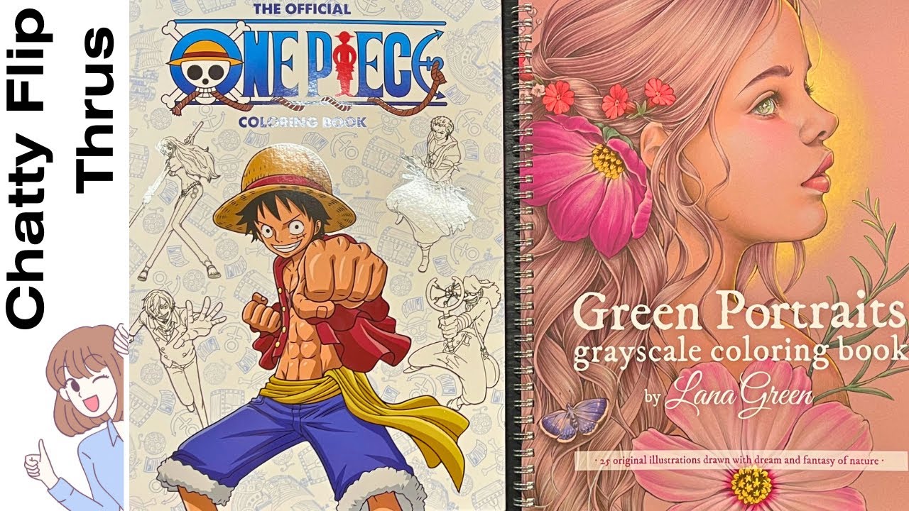 Coloring book flip thrus green portraits by lana green one piece by scholastic