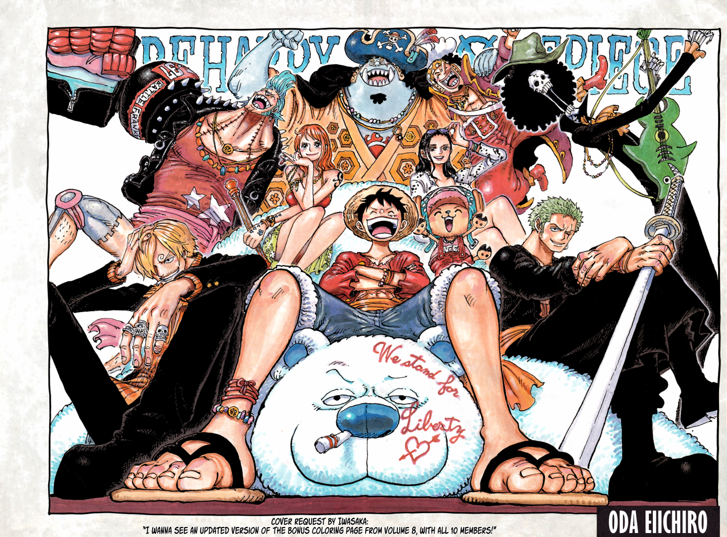 I wanna see an updated version of the bonus coloring page from volume ronepiece