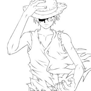 One piece coloring page printable for free download