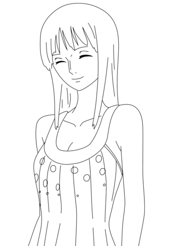 Nico robin from one piece coloring page free printable coloring pages