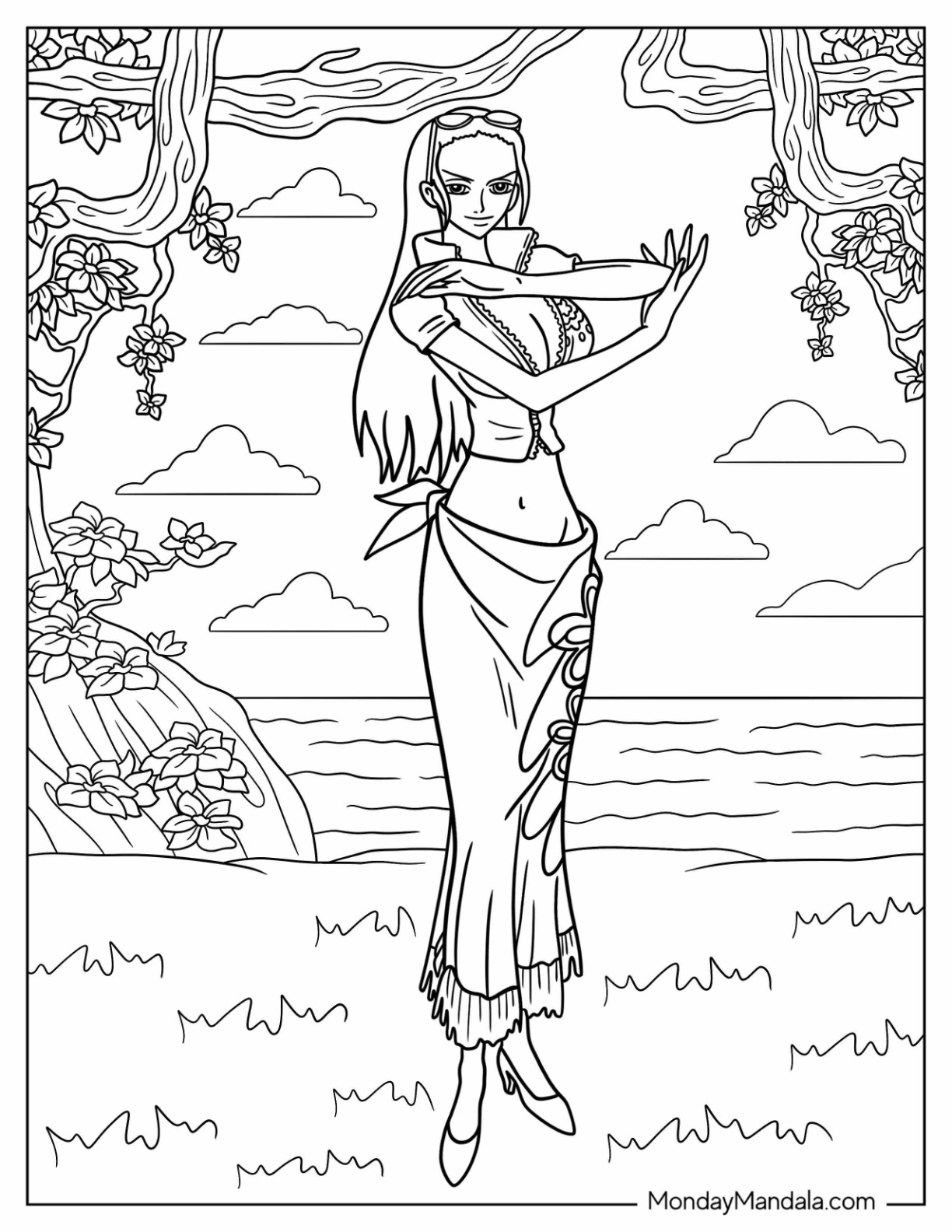 One piece coloring pages free pdf printables