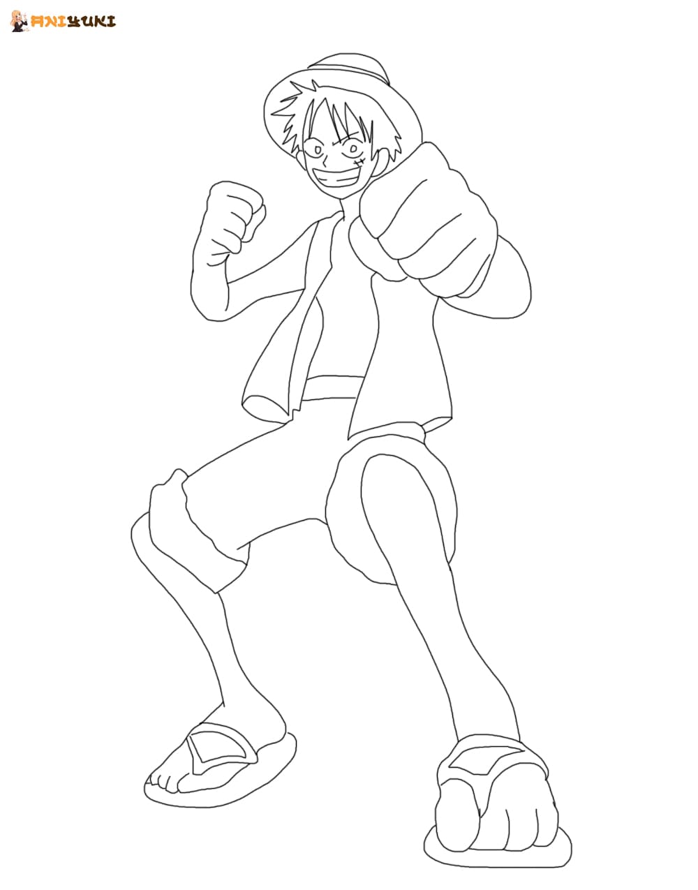 Monkey d luffy coloring pages