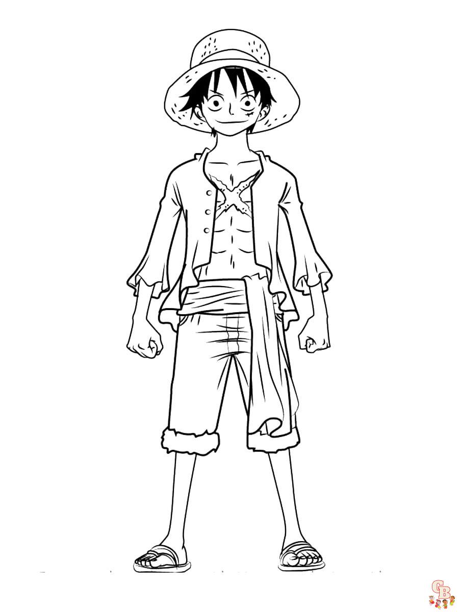 Divertenti disegni one piece da colorare per bambini