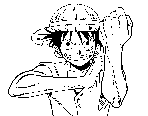 Monkey d luffy coloring page